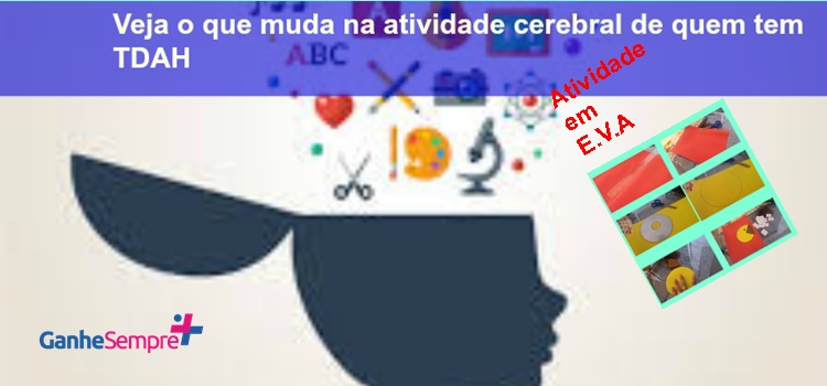 Veja o que muda na atividade cerebral de quem tem TDAH. Com atividade em EVA