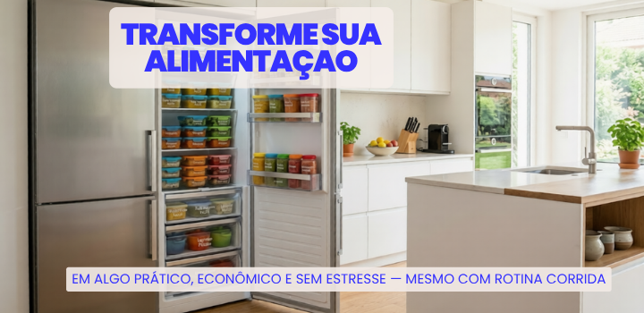Transforme sua alimentação em algo prático, econômico e sem estresse — mesmo com rotina corrida Transforme sua alimentação em algo prático, econômico e sem estresse — mesmo com rotina corrida